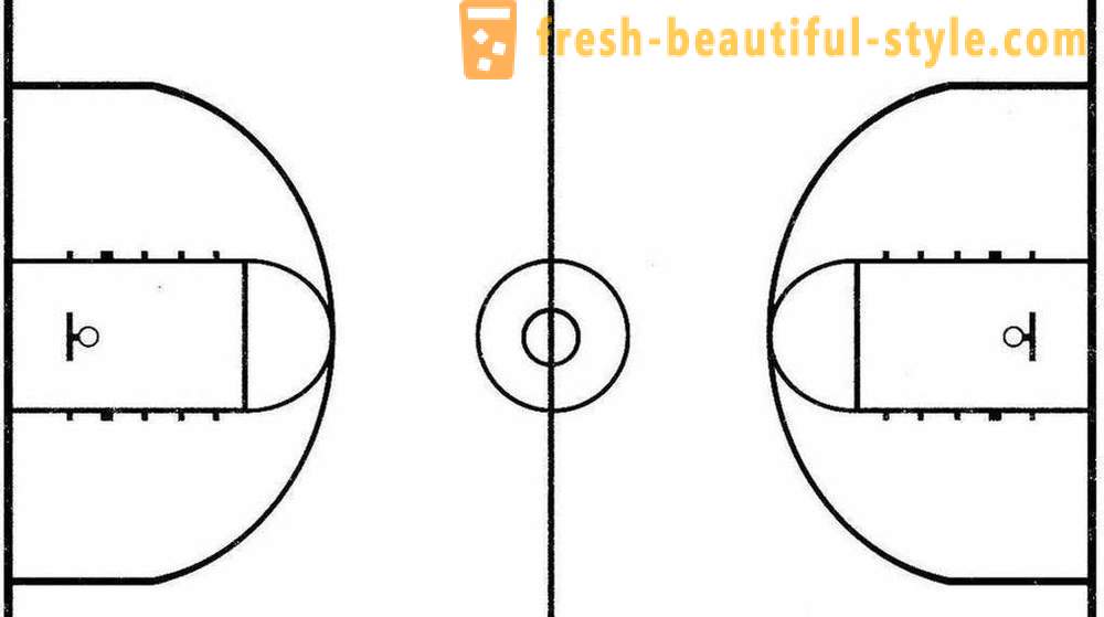 Quadra de basquetebol: fotos, tamanhos e características