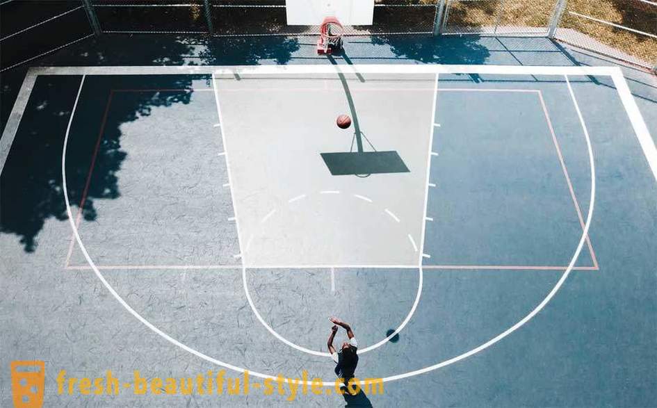 Quadra de basquetebol: fotos, tamanhos e características