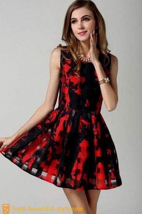 Vestido preto com vermelho: estilos, o que vestir