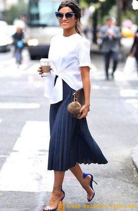 O que vestir com uma saia plissada: Recomendações estilistas