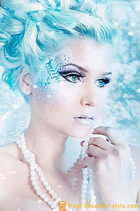 Maquiagem Snow Queen: opções de maquiagem e foto