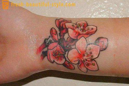Tatuagem de flor no pulso para meninas. valor