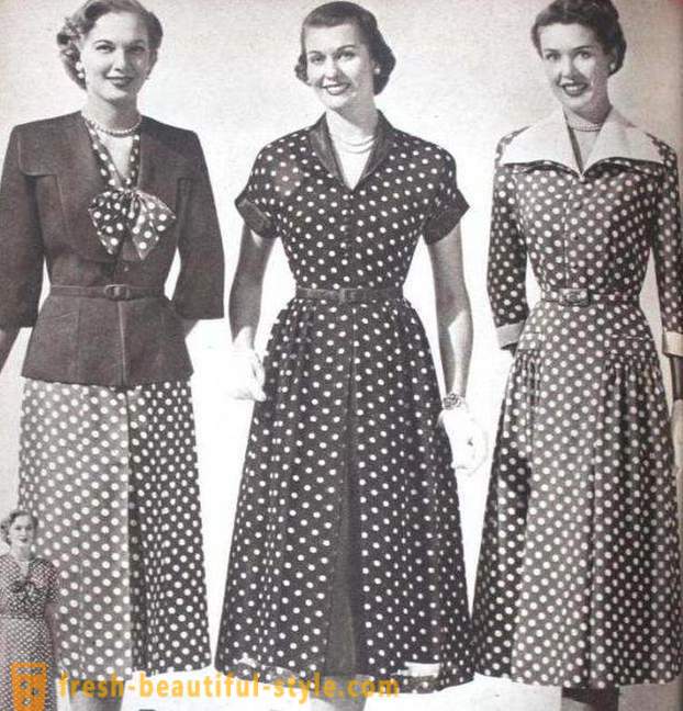 Estilos de moda de vestidos com bolinhas em estilo retro