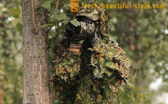 Camuflagem terno - o segredo de uma caçada bem-sucedida