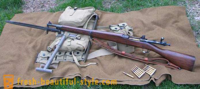 Armas americanas da II Guerra Mundial e moderno. rifles e pistolas americanas