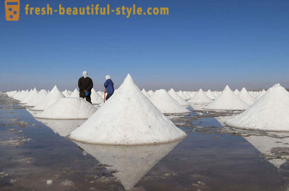 Lugares onde o sal é extraído, em fotos