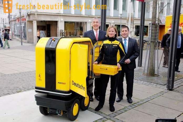 Na Alemanha, criou um robô-assistente de carteiros e mensageiros