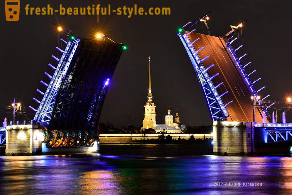 Beleza mágica de pontes St. Petersburg