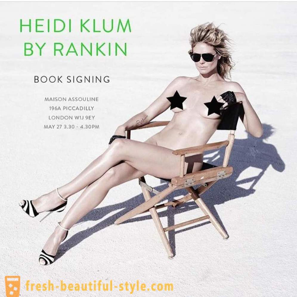 Heidi Klum despojado para um photoshoot franca