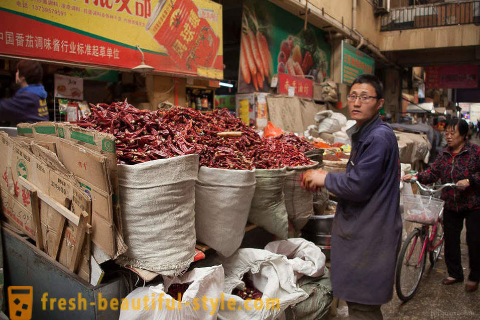 Caminhada no mercado chinês