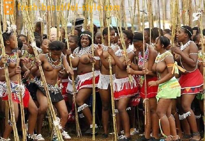 O desfile das virgens na Suazilândia em 2017