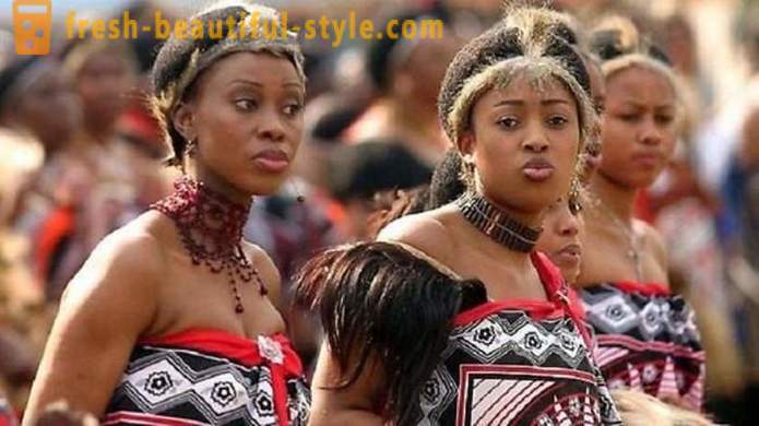 Cana-de-férias e virgens desfile na Suazilândia