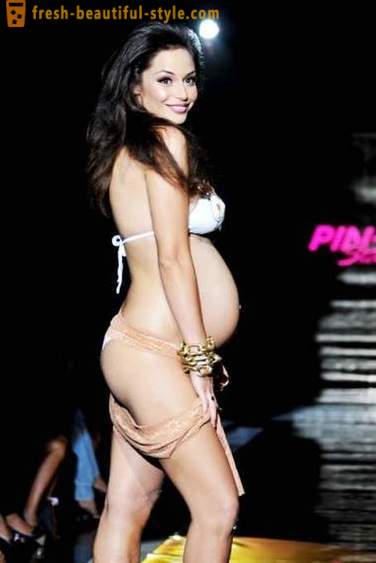 Contaminar em uma posição interessante: Irina Shayk e outro modelo grávida que corajosamente levou ao pódio