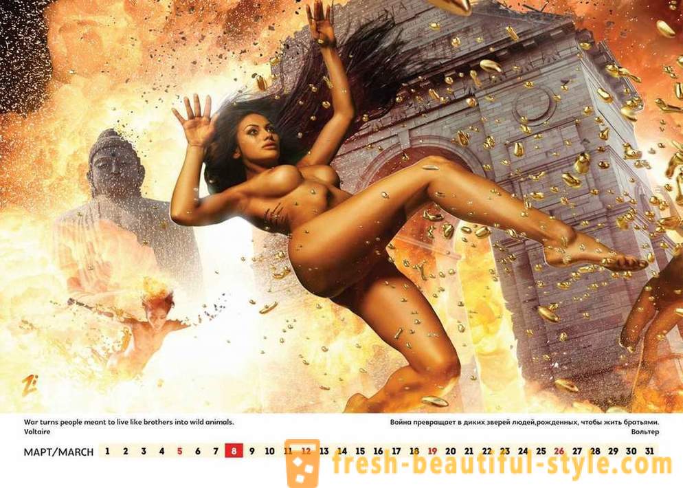 Showman Sorte Lee lançou um calendário erótico, chamando para a Rússia para a América e para o mundo