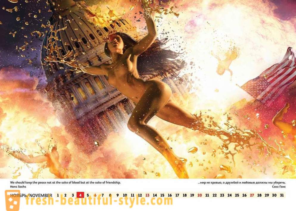 Showman Sorte Lee lançou um calendário erótico, chamando para a Rússia para a América e para o mundo