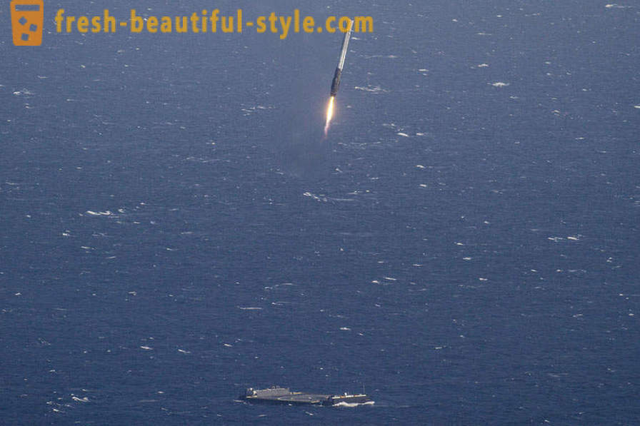 Falcon-9 vôo e aterrissagem