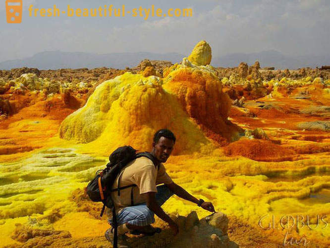 Dallol vulcão na Etiópia