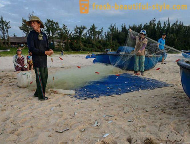 Como são pescadores vietnamitas