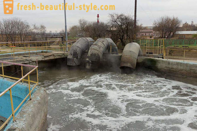 À medida que a água residual purificada em Moscovo