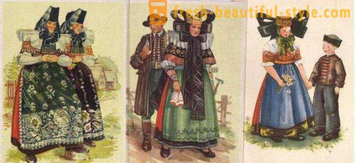 Trajes nacionais alemãs para mulheres, homens e crianças. vestuário étnicas