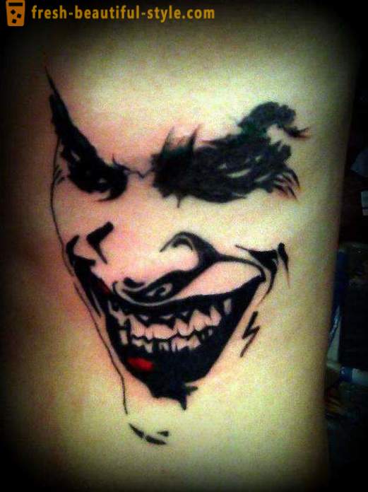 Tatuagem Joker: símbolos e fotos