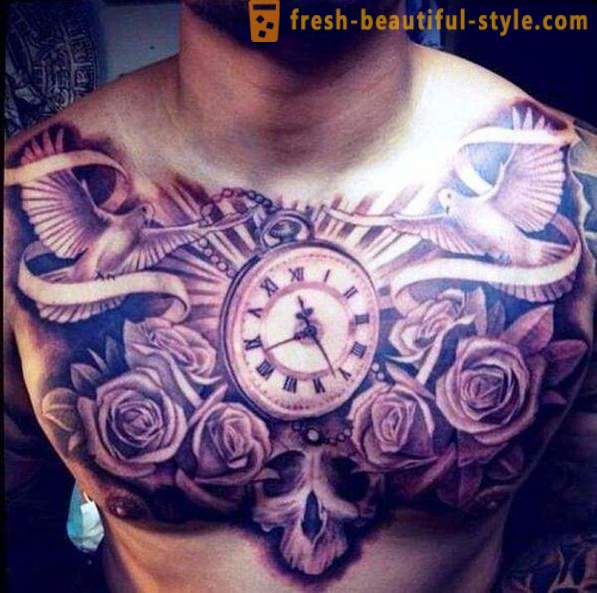 Tatuagem dos homens em seu peito, e suas características