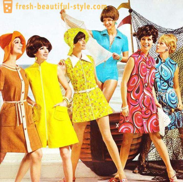 Vestir no estilo dos anos 60. vestir o modelo