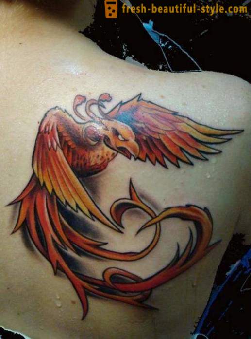 Phoenix - uma tatuagem, cujo significado não pode ser totalmente compreendido