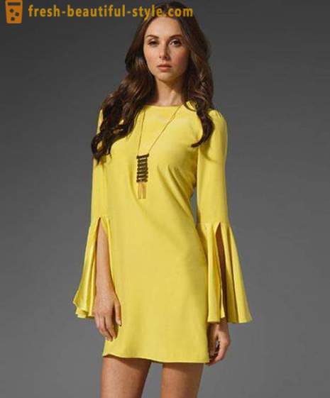Vestido amarelo: opções para a primavera eo verão