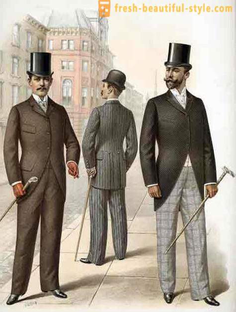 A forma dos homens do século 19. tendências